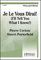 Je Le Vous Dirai! Three-Part Mixed choral sheet music cover